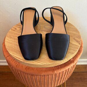 LOQ Felipa Black Satin Heels – Size 38 (Women's 8) – Almost New
